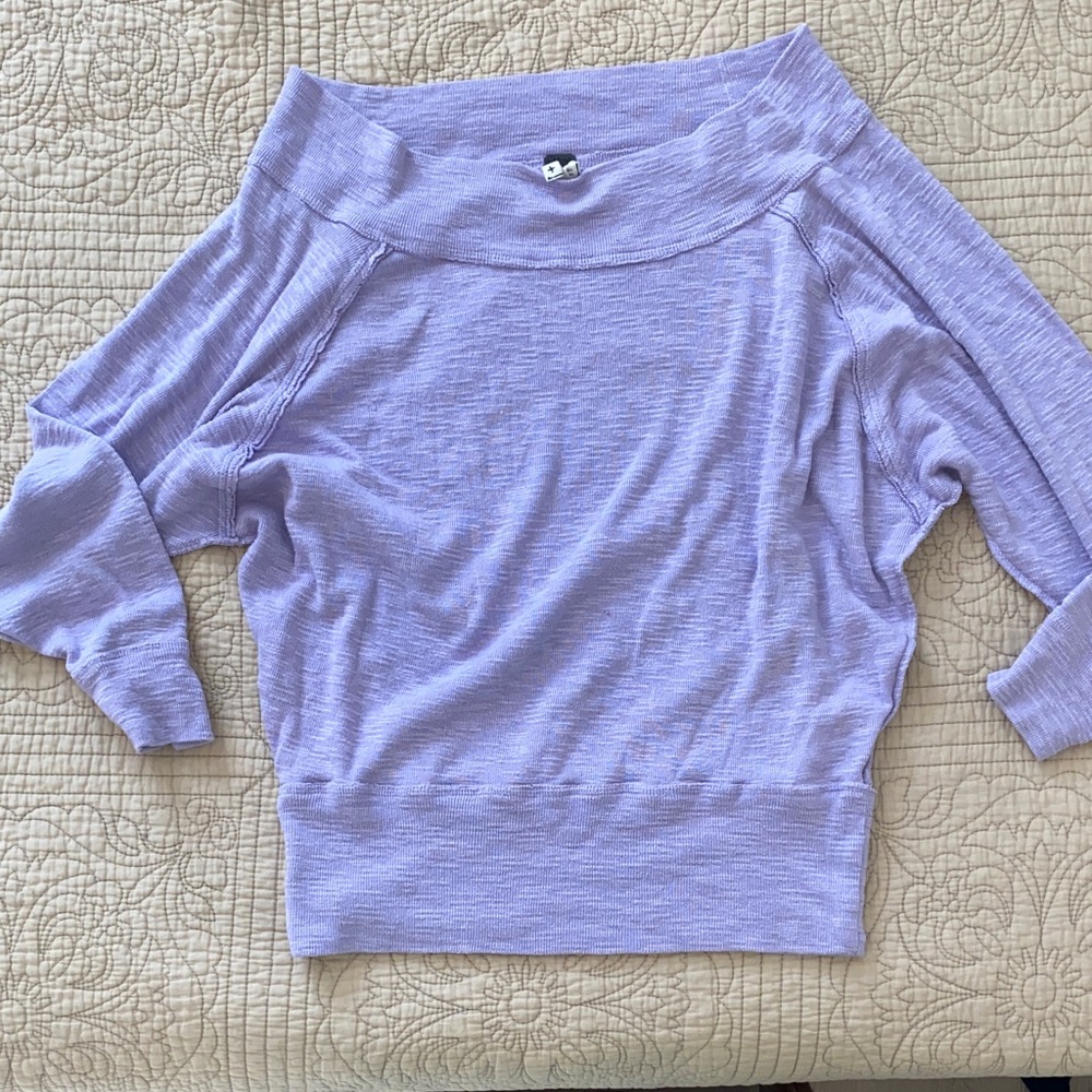 We The Free Lavender Off-Shoulder Top